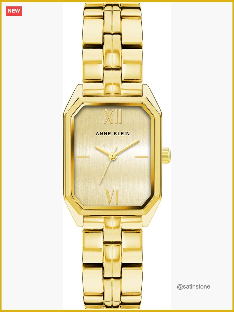 GoldTone Bracelet Watch With Diamond Accents